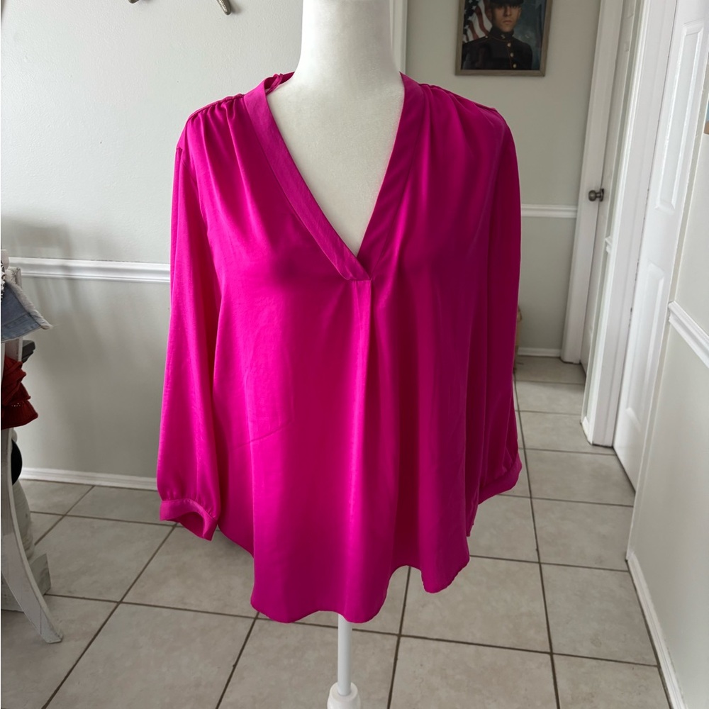 Vince Camuto Vibrant Pink Blouse